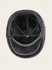 voordelige Herenhoeden-Voor heren Fedora Hoed Zwart Donker Grijs Polyesteri Nepbont Warm Vintage Stijlvol Herfst Winter