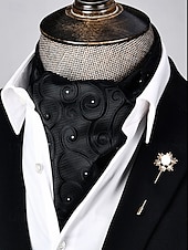 tanie Krawaty i muszki męskie-Męski szalik z imitacji jedwabiu we wzór paisley na Boże Narodzenie – świąteczny prezent, wiele kolorów, elegancki formalny styl na zimowe przyjęcia i uroczystości