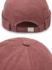 Недорогие Женские шляпы-мужская вельветовая шапка-бини с регулируемым ремешком, ретро-матросская шапка в нескольких цветах, теплая зимняя шапка для рождественских нарядов, уличной одежды и повседневной носки