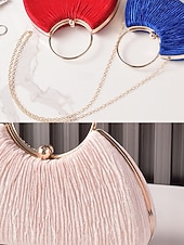 tanie Torby i torebki-Damska aksamitna torebka na imprezę świąteczną – elegancka wieczorowa torebka w kolorze czerwonym, niebieskim, czarnym i różowym ze złotym uchwytem – świąteczna kopertówka dla kobiet – szykowny dodatek na święta Bożego Narodzenia