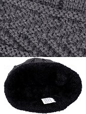 preiswerte Weihnachtsaccessoires-Unisex-Strickmütze und Halstuch-Set, zweiteilig, mit Fleece gefüttert, warm für den Winter, gemütliches Weihnachtsgeschenk für Outdoor-Sport, Skifahren und den Alltag