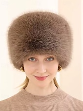 levne Klobouky-Dámské Teplá zimní čepice Denní Dovolená Pevná barva Polyester Na běžné nošení Zahřívací 1 PC