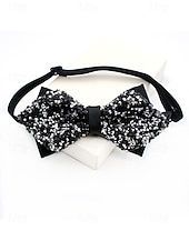 abordables Cravates et nœuds papillon pour hommes-Nœud papillon de Noël pour homme – matière à paillettes en polyester scintillantes, festif et élégant, parfait pour les fêtes de fin d'année, les célébrations hivernales et les événements du réveillon du Nouvel An