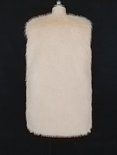 billige Vest-Dame سترة Fuskepels Hold Varm Bekvem Lomme Pels og lær Mote Fritid عادي Feriereise Gate Avslappet Dagligdagstøy Lang V-hals Normal Langermet Yttertøy Svart Vin Kongeblå Høst Vinter