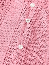 billiga Enkla blusar-Dam Skjorta Dressiga toppar Ihålig Knappar Slät Elegant damer Stylish Långärmad V-hals Vanliga toppar Dagligen Arbete Helgdag Vit Rodnande Rosa Rubinrött Aprikos Vår Höst