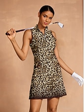 olcso Golf ruhák-Női golfruha Barna Ujjatlan Ruhák Női golffelszerelések ruhák ruhák, ruházat