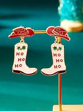 halpa Naisten korvakoru-Naisten jouluiset rusettikorvakorut kimaltelevalla punaisella viimeistelyllä, juhlava lomakoru joulujuhliin, lahjaidea