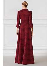  A-linja lattianpituinen paitamekko häävieraalle tarkoitettu mekko muodolliset mekot äidin mekko pitkähihainen kauluspaita elegantti vintage muodollinen kaarilla