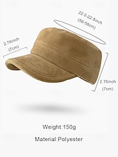economico Cappelli da uomo-berretto da uomo in pelle scamosciata: cappello da baseball in morbido tessuto, elegante e comodo, con cinturino regolabile, perfetto per uscite informali e attività all'aperto