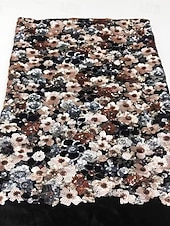  Футляр В пол Вышивка бисером Вечернее платье Платье матери невесты Выпускные платья Вечернее платье С пышной юбкой Торжественное платье Элегантный стиль Блестящая Стиль знаменитостей Рукав 3/4