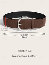 abordables Ceinture pour femme-Ceinture de Noël en similicuir pour femme, design large et élégant avec boucle en métal, disponible en plusieurs couleurs, parfaite pour les fêtes de fin d'année et les tenues d'hiver