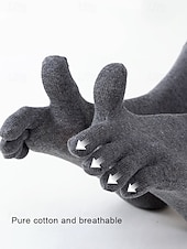 Недорогие Мужские перчатки-мужские носки из чистого хлопка – дышащие, удобные и стильные носки для повседневной носки и активного образа жизни, доступны в разных цветах