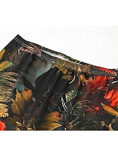 tanie -Damskie Typu Chino Getry Przytulne legginsy Urlop Codzienny Pełna długość Wysoka talia Kwiaty Drukowanie Keep Warm Wygodny Elastyczny Codzienny Urlop Święto Czarny Żółty Pomarańczowy Brązowy Jesie