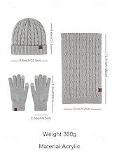 economico Cappelli da donna-Set unisex di cappello, sciarpa e guanti natalizi con guanti touchscreen, vari colori, perfetto per la moda invernale e come regalo per le feste