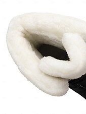 abordables Botas de nieve e invierno-Botas de nieve impermeables con cordones y forro de piel cálida para mujer, botines de invierno antideslizantes para senderismo al aire libre, calzado acogedor y aislante para clima frío