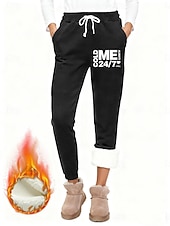 Dam Joggingbyxor Fleecebyxor Byxor Mode Grundläggande Ledigt Fullängd Hög midja Bokstav Snörning Ficka Mönster Håller värmen Vindtät Bekväm Elastisk Semester Gata Casual Svart Rodnande Rosa Mörkrosa billiga Raka byxor-Dam Joggingbyxor Fleecebyxor Byxor Mode Grundläggande Ledigt Fullängd Hög midja Bokstav Snörning Ficka Mönster Håller värmen Vindtät Bekväm Elastisk Semester Gata Casual Svart Rodnande Rosa Mörkrosa