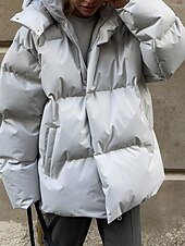 Dam Anorak Bekväm Andningsfunktion Dragkedja Ficka Ledigt Slät Semester Gata Ledigt Dagliga kläder Enkelknäppt Normal Huva Normal Långärmad Ytterkläder Svart Vin Brun Vår Höst billiga Vinterparka-Dam Anorak Bekväm Andningsfunktion Dragkedja Ficka Ledigt Slät Semester Gata Ledigt Dagliga kläder Enkelknäppt Normal Huva Normal Långärmad Ytterkläder Svart Vin Brun Vår Höst