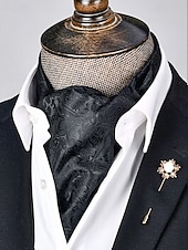 tanie Krawaty i muszki męskie-Męski szalik z imitacji jedwabiu we wzór paisley na Boże Narodzenie – świąteczny prezent, wiele kolorów, elegancki formalny styl na zimowe przyjęcia i uroczystości