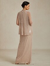 Robe longue en mousseline de soie pour femme, robe portefeuille, robe plissée, paillettes, asymétrique, élégante, formelle, cocktail, mariage, invité, soirée, cocktail, métallique, sans manches, col abordables Robes en chiffon-Robe longue en mousseline de soie pour femme, robe portefeuille, robe plissée, paillettes, asymétrique, élégante, formelle, cocktail, mariage, invité, soirée, cocktail, métallique, sans manches, col