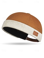 billige Damehatter-Julegavelue til menn, flerfarget polyestermateriale med ribbestrikkdetaljer, stilig vintertilbehør for fritidsklær og høytidssamlinger