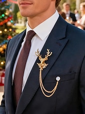 halpa Miesten solmiot ja rusetit-Miesten jouluinen rintaneula, jossa peura-, lohikäärme-, leijona- ja kruunuaiheet, metalliseosmateriaalia, juhlavia asusteita juhliin ja lahjoihin, useita kuvioita