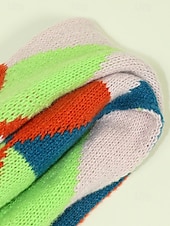 abordables Foulards pour femmes-Écharpe en tricot de renard pour femme, cache-cou d'hiver en forme d'animal mignon, châle de dessin animé doux et coloré pour vêtements décontractés, cadeaux d'extérieur et de vacances