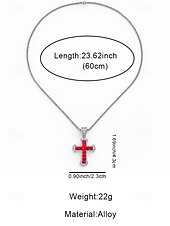Недорогие Мужские украшения-Мужское рождественское ожерелье-крест из сплава, разноцветное, с искрящимся кристаллом, стильный аксессуар для праздничных вечеринок и повседневной носки