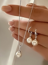 halpa Naisten kaulakoru-Naisten tekohelmikaulakoru ja korvakorut kultaisilla yksityiskohdilla, elegantit joulukorut juhlajuhliin