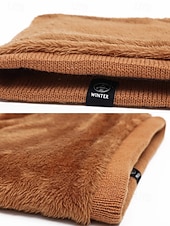 preiswerte Weihnachtsaccessoires-Herren-Winter-Halswärmer, Halstuch, Fleece-gefütterter Thermo-Schlauchschal, gemütliches Weihnachtsgeschenk für Outdoor-Sport, Skifahren und den Alltag