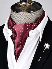 tanie Krawaty i muszki męskie-Męski szalik z imitacji jedwabiu we wzór paisley na Boże Narodzenie – świąteczny prezent, wiele kolorów, elegancki formalny styl na zimowe przyjęcia i uroczystości