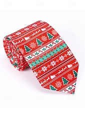 abordables Cravates et nœuds papillon pour hommes-Cravates de Noël pour hommes – cravates de vacances amusantes et festives avec Père Noël, rennes, arbres et flocons de neige, parfaites pour les fêtes de Noël, les cadeaux et les célébrations saisonnières