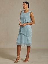 Femmes Robe Midi Robe fourreau Robe Plissée Robe dos nu Élégant Fête Formel Soirée robe demoiselle d honneur Cocktail Coupe régulière Couleur Unie Sans manches Col ras du cou Bleu Ciel Été Printemps abordables Robe de cocktail-Femmes Robe Midi Robe fourreau Robe Plissée Robe dos nu Élégant Fête Formel Soirée robe demoiselle d honneur Cocktail Coupe régulière Couleur Unie Sans manches Col ras du cou Bleu Ciel Été Printemps
