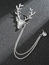 halpa Miesten solmiot ja rusetit-Miesten jouluinen rintaneula, jossa peura-, lohikäärme-, leijona- ja kruunuaiheet, metalliseosmateriaalia, juhlavia asusteita juhliin ja lahjoihin, useita kuvioita