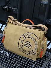 levne Pánské tašky-Pánská plátěná taška přes rameno s velkou kapacitou, vintage crossbody brašna na notebook, knihy a cestování