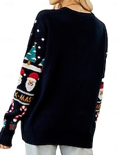 Naisten Neulos Vapaa-aika Pehmeä Lumiukko Joustin Tiukka pyöreä kaula-aukko Kudottu Pitkähihainen Tavalliset topit Neuloa Joulu ulko- Päivittäin Laivaston sininen Syksy Talvi halpa Graafiset kuviot ja yksityiskohdat-Naisten Neulos Vapaa-aika Pehmeä Lumiukko Joustin Tiukka pyöreä kaula-aukko Kudottu Pitkähihainen Tavalliset topit Neuloa Joulu ulko- Päivittäin Laivaston sininen Syksy Talvi