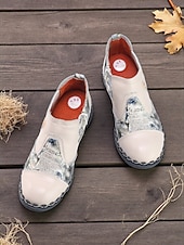 voordelige Enkel laarzen-Dames enkellaarsjes van echt leer, handgemaakt in rood, met artistiek patchworkmotief, comfortabele casual Chelsea-laarzen in vintagestijl voor Kerstmis en winteroutfits &amp;vakantiebijeenkomsten