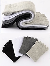 Недорогие Мужские перчатки-мужские носки из чистого хлопка – дышащие, удобные и стильные носки для повседневной носки и активного образа жизни, доступны в разных цветах