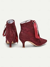 Χαμηλού Κόστους Μητέρα της Νύφης/του Γαμπρού-Γυναικεία πράσινα μποτάκια με κορδόνια και σατέν κορδέλα και τακούνι kitten - vintage μπότες σε βικτοριανό στιλ για γυναίκες, ιδανικές για γάμους, πάρτι gatsby &amp;επίσημες εκδηλώσεις