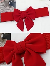 abordables Ceinture pour femme-Ceinture élastique à nœud pour femme, élégante et confortable pour les robes, accessoire de Noël parfait en plusieurs couleurs