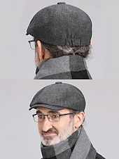 halpa Naisten hatut-Miesten jouluinen kalanruotokuvioinen newsboy-lippis, vintage-villasekoitteinen litteä lippis klassisella 8-paneelisella muotoilulla, monivärinen gatsby-tyylinen hattu talveksi, lomalle ja vapaa-aikaan