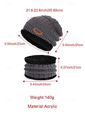 preiswerte Weihnachtsaccessoires-Unisex-Strickmütze und Halstuch-Set, zweiteilig, mit Fleece gefüttert, warm für den Winter, gemütliches Weihnachtsgeschenk für Outdoor-Sport, Skifahren und den Alltag