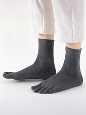 Недорогие Мужские перчатки-мужские носки из чистого хлопка – дышащие, удобные и стильные носки для повседневной носки и активного образа жизни, доступны в разных цветах