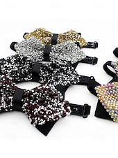 abordables Cravates et nœuds papillon pour hommes-Nœud papillon de Noël pour homme – matière à paillettes en polyester scintillantes, festif et élégant, parfait pour les fêtes de fin d'année, les célébrations hivernales et les événements du réveillon du Nouvel An