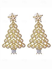 abordables Boucle d&amp;#39;oreille pour femme-Femmes Boucles d'oreilles clous Boucle d'Oreille Créoles Coloré Blanche Alliage Noël Élégant Soirée / Soir Sapin de Noël