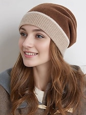 economico Fedora femminile-Per donna Cappello a cuffia Caldo cappello invernale Quotidiano Ferie Patchwork A maglia Semplice Casual Caldo Confortevole 1 Pezzo
