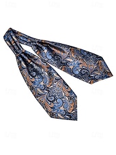 tanie Krawaty i muszki męskie-Męski szalik z imitacji jedwabiu we wzór paisley na Boże Narodzenie – świąteczny prezent, wiele kolorów, elegancki formalny styl na zimowe przyjęcia i uroczystości