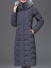 Dam Anorak Bekväm Andningsfunktion Dragkedja Ficka Knappar Pälskrage Ledigt Slät Semester Gata Ledigt Dagliga kläder Dragkedja Lång Huva Normal Långärmad Ytterkläder Svart Vin Rubinrött Vår Höst billiga Vinterparka-Dam Anorak Bekväm Andningsfunktion Dragkedja Ficka Knappar Pälskrage Ledigt Slät Semester Gata Ledigt Dagliga kläder Dragkedja Lång Huva Normal Långärmad Ytterkläder Svart Vin Rubinrött Vår Höst