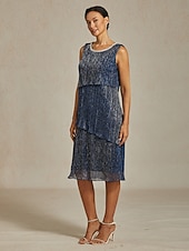 olcso Buliruhák-Női Midi ruha Váltó ruha Rakott ruha Halter ruha Elegáns Buli Előírásos Parti Esküvői vendég Koktélparty Normál Tömör szín Ujjatlan Terített nyak Sötétkék Nyár Tavasz Ősz Tél