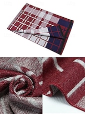economico Cravatte e papillon da uomo-sciarpa scozzese natalizia da uomo, materiale in poliestere, vari colori, perfetta per la moda invernale e come regalo per le feste