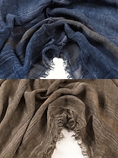 preiswerte Krawatten &amp;amp; Fliegen für Herren-Leichter gestreifter Baumwollschal für Herren – lässiger, weicher Fransenschal im Vintage-Stil für Outdoor-Reisen im Herbst und Winter und den Alltag